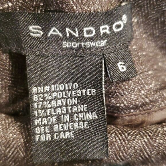 Sandro Sportswear brown A line knee length skirt - Picture 6 of 6